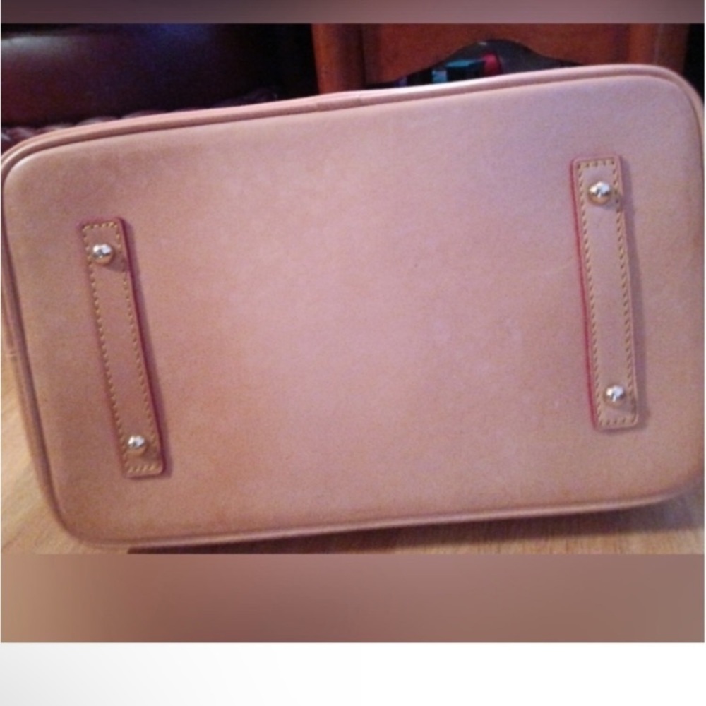 Dooney & Bourke Patented Turquoise Satchel and Pouch - Blue & Tan - Picture 7 of 13